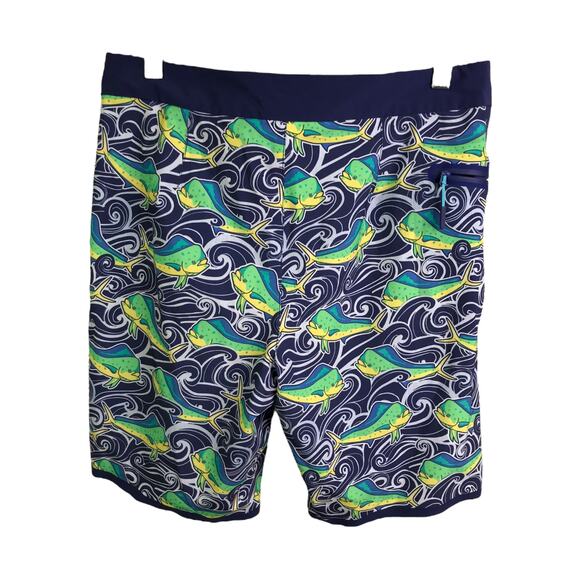 Vineyard Vines Board Shorts Men 30 Dolphin Fish Wave Laser Cut Board Shorts $145 - Picture 3 of 9